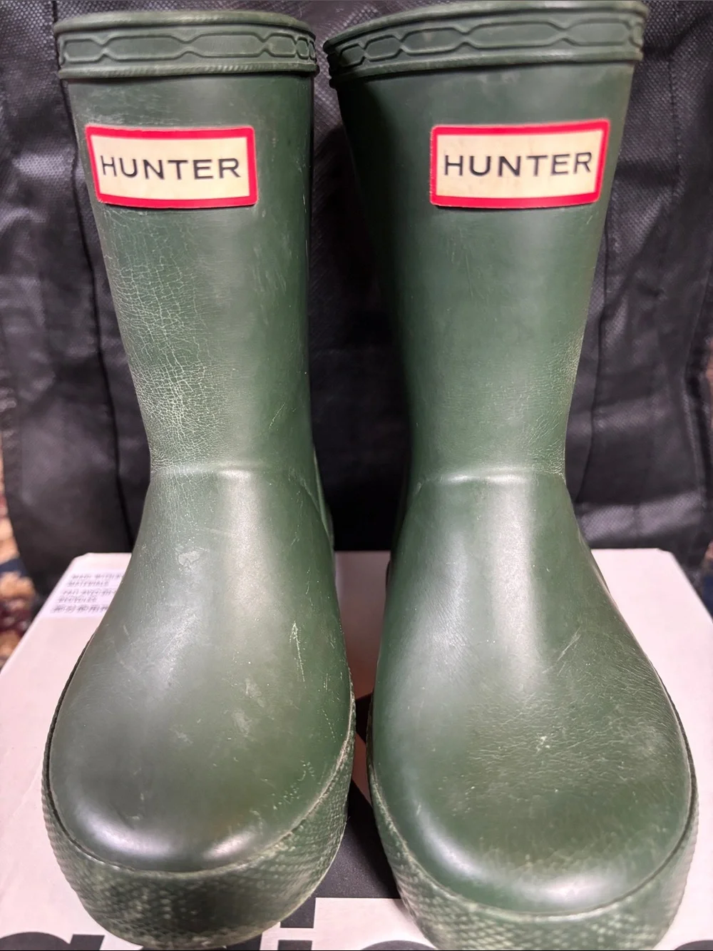 Hunter Kids Forest Green Waterproof Rain Boots